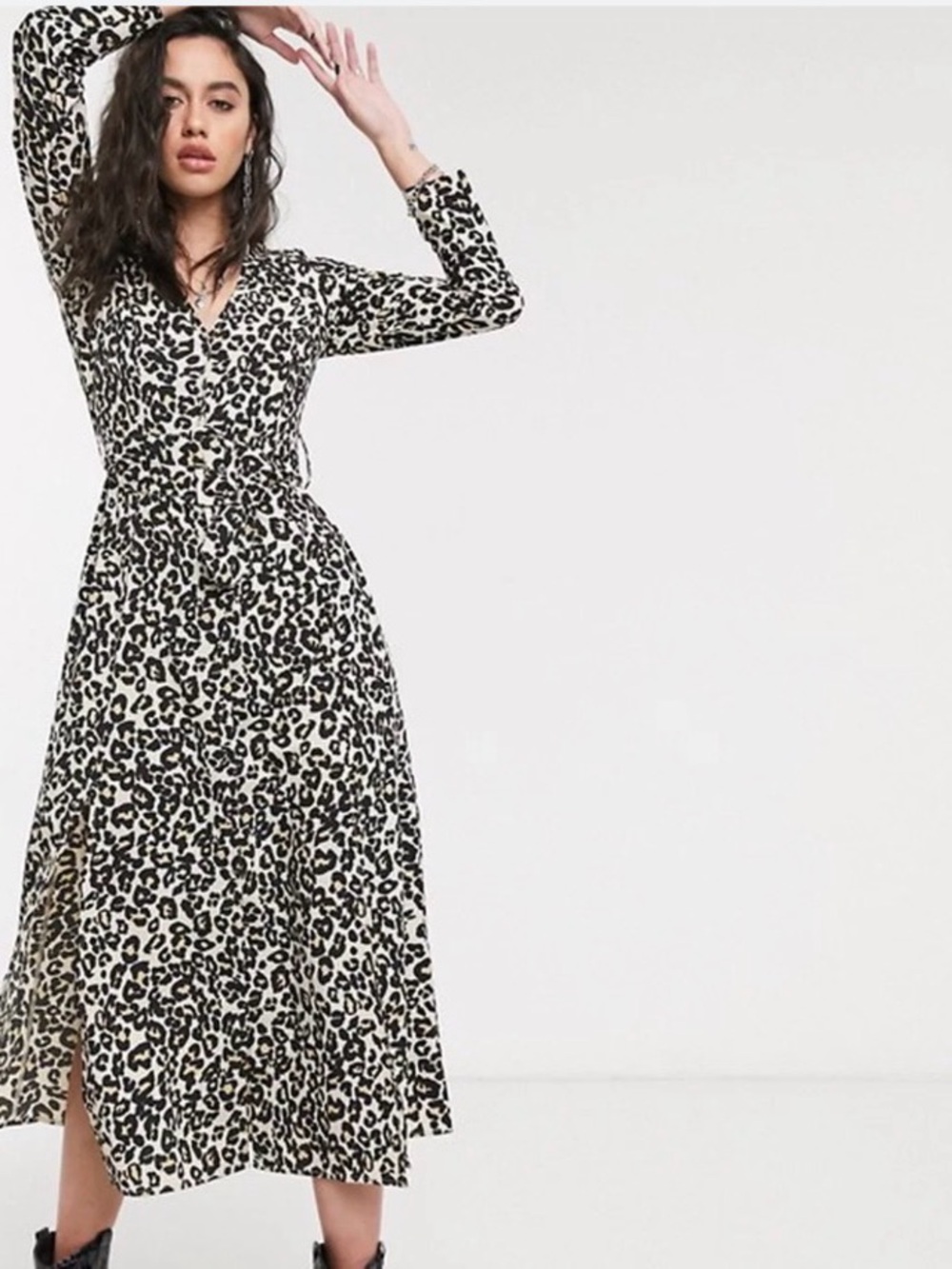 ASOS DESIGN Leopard Print Midi Dress Size 6 – NWT
